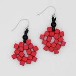 Sylca Red Elyse Beaded Earrings LS23E04 RED