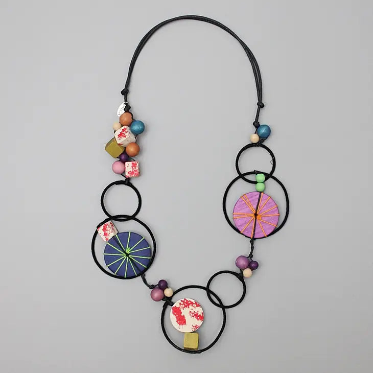 Sylca Multi Color Hayden Disk Necklace TG21N14 MULTI