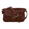 ILI New York Washed Woven Flap Shoulder Bag Style 4522