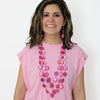 Sylca Fuchsia Iridescent Arabella Necklace UN23N06 FUCHSIA