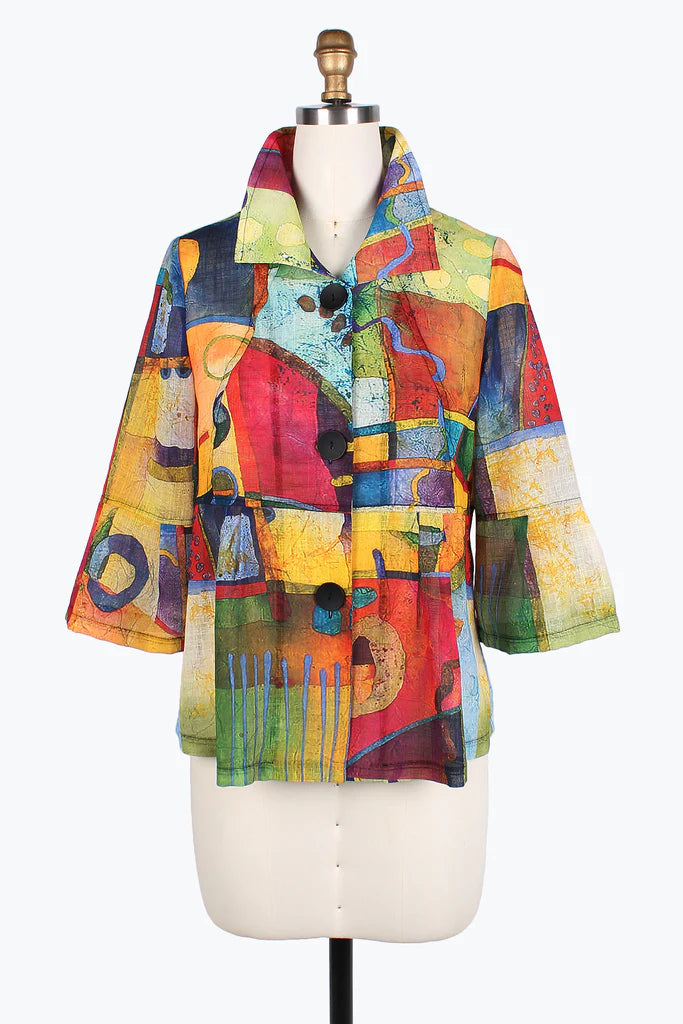 Damee Watercolor art short jacket 4816-MLT