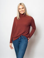 SnoSkins Seersucker Pullover with jewel neck and contrast stitching 66590-23F