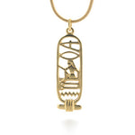Museum Collection: "I Love You" Cartouche Pendant, gold finish 5784P
