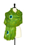 Felted shawls: TD English Rose~Lime S100-2