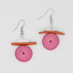 Sylca Orange and Pink Elaine Earrings BP23E01 Pink