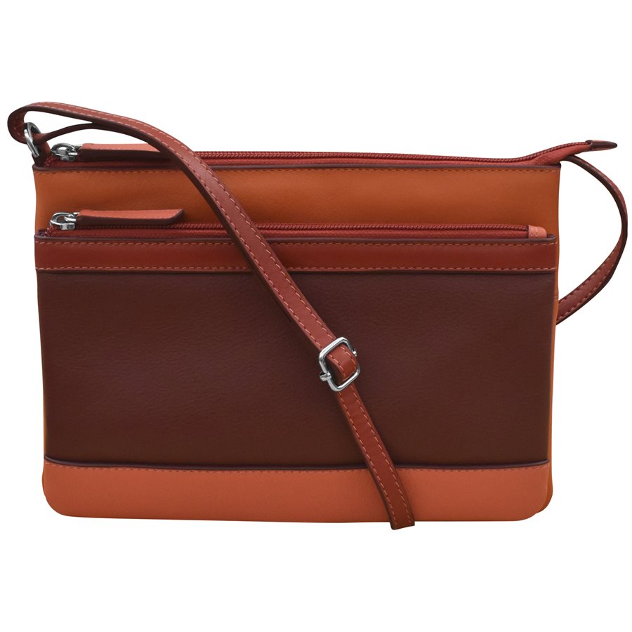 ILI New York Double Zip Crossbody Bag Style 6028 – IBHANA