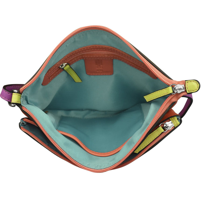 ILI New York Double Zip Crossbody Bag Style 6028 – IBHANA