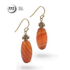 Museum Collection: Banded Agate Ear Rings 617E