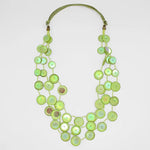 Sylca Lime Iridescent Arabella Necklace UN23N06 LIME