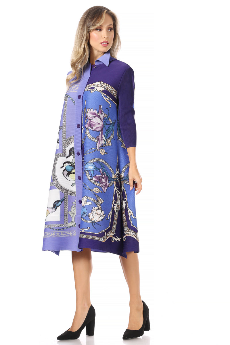 Vanite Couture Dress 7458 Blue Garden