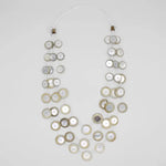 Sylca Ivory Iridescent Arabella Necklace UN23N06 IVORY