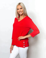 SnoSkins Seersucker Cardigan with 3/4 rouched sleeves, Contrast 5-thread New 66587-23S