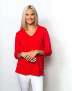 SnoSkins Seersucker Cardigan with 3/4 rouched sleeves, Contrast 5-thread New 66587-23S