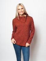 SnoSkins Blister Knit fancy Jacquard Concealed zip with high low hem 80389-23F