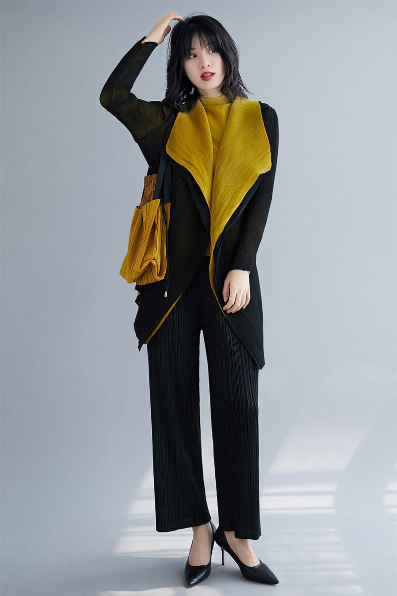 Vanite Couture Reversible Jacket 81004 Black/Mustard
