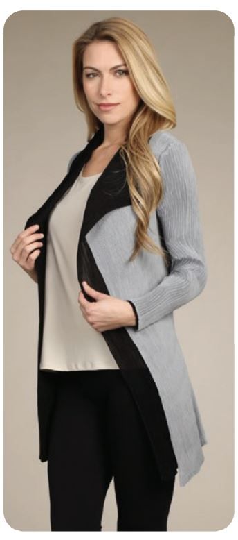 Vanite Couture Reversible Jacket 81004 Black/Grey