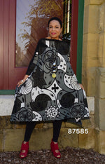 Vanite Couture Dress 87585, Black, Yellow