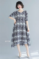 Vanite Couture Dress 87736, Grey/multi, Purple/multi