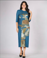 Vanite Couture Dress 88171 Peacock Blue, Black