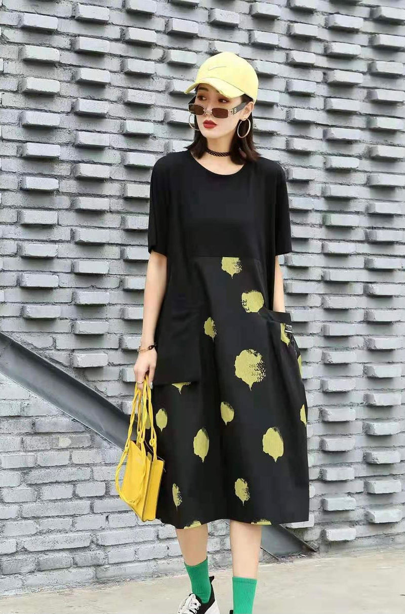 Vanite Couture Dress 8910 Mustard Black