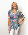 SnoSkins Printed Crinkle V-Neck with front tie 89564-23S