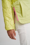 Nikki Jones Quilted mixed media jacket with side zips.K5217RJ-375