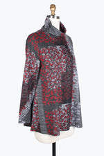 Damee Leopard Turtleneck Tunic 9205-RED