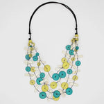 Sylca Yellow Multi Strand Orah Necklace BP23N07 YELLOW