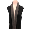 Long Cardigan Vest Gray/Black Size L