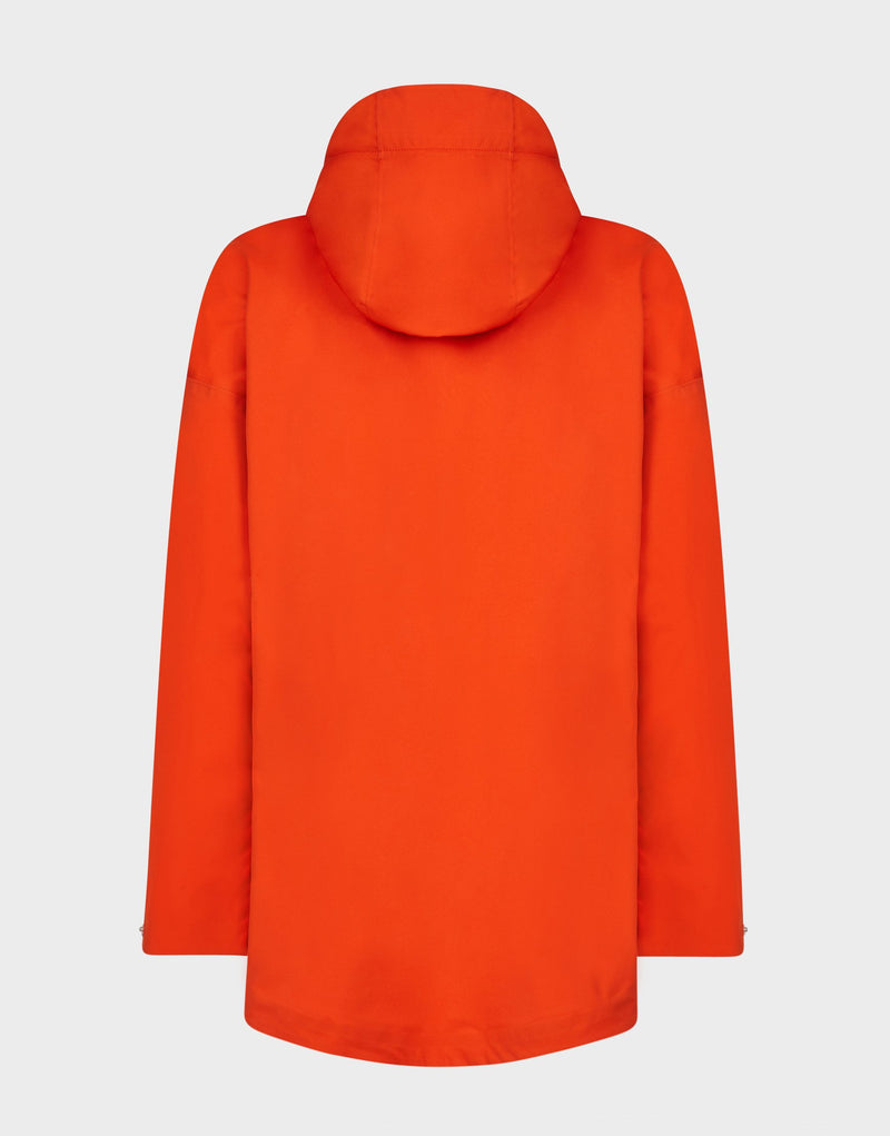 Save the Duck Womens Bark Hooded Coat in Tangerine Orange