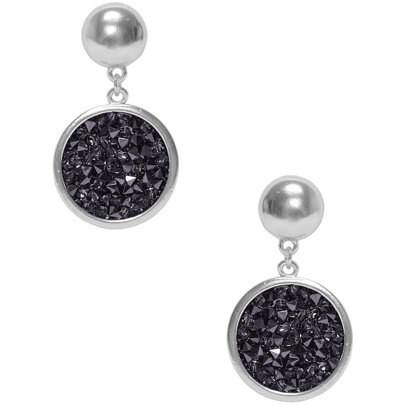 Karine Sultan Louna drop earring in silver - E63002.23