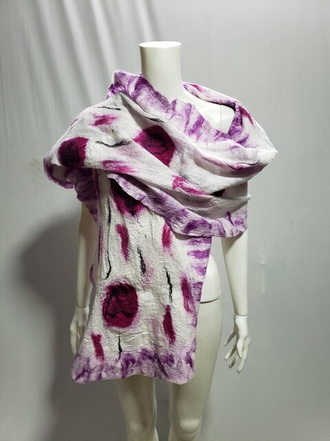 Felted shawls: TD English Rose~Orchid S100-4