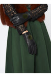 Lambs Leather Gloves Faux Fur Pom Pom Product Code: GLVMF10A
