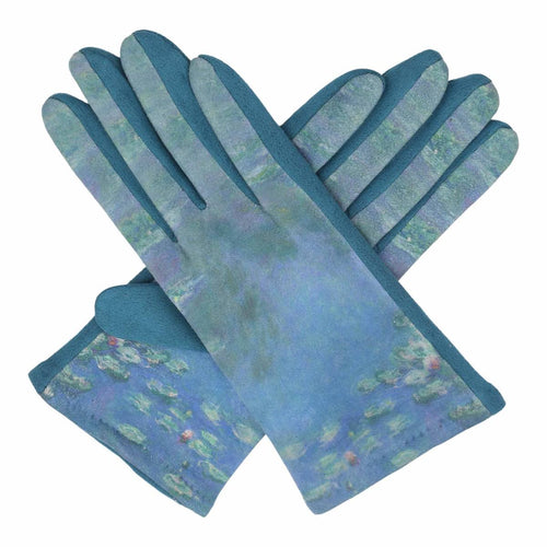 Fine Art Monet Water Lilies Texting Gloves