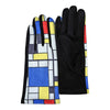 Fine Art Mondrian Composition Ii With Red, Blue, And Yellow Texting Gloves