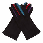 Black & Multicolor Texting Gloves