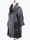 DAMEE NYC GREY LONG SWING JACKET WITH POCKETS 200