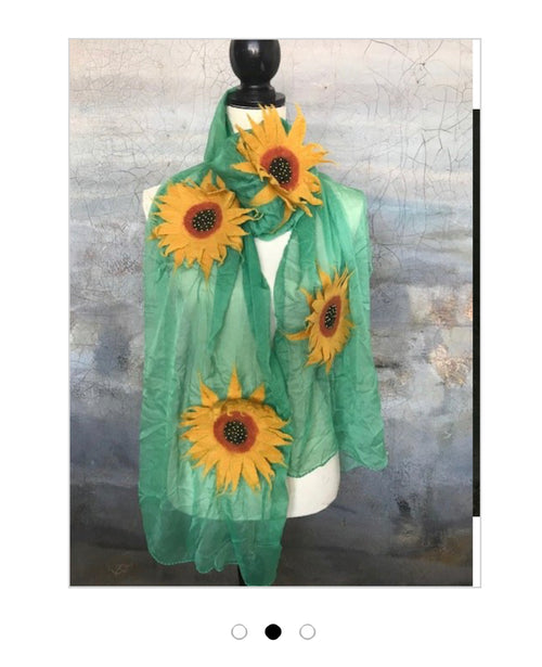 POMEGRANATE MOON Sunflower Scarf
