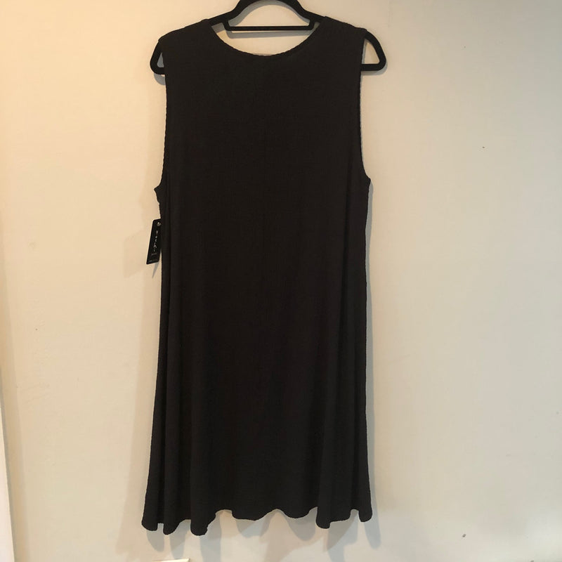 Yushi black summer sleeveless dress