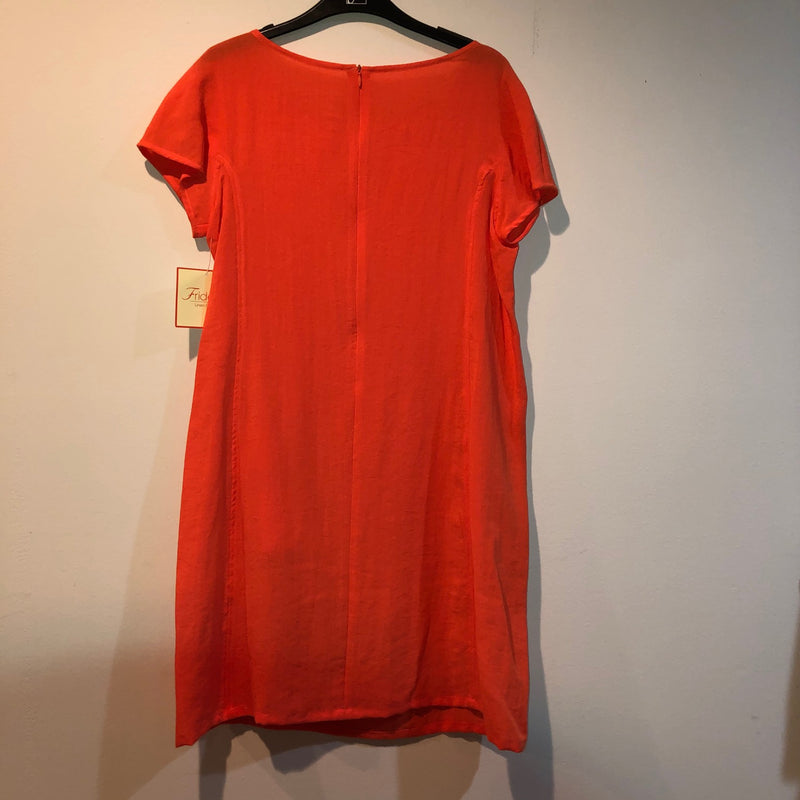FRIDAZE Linen Dress Orange S