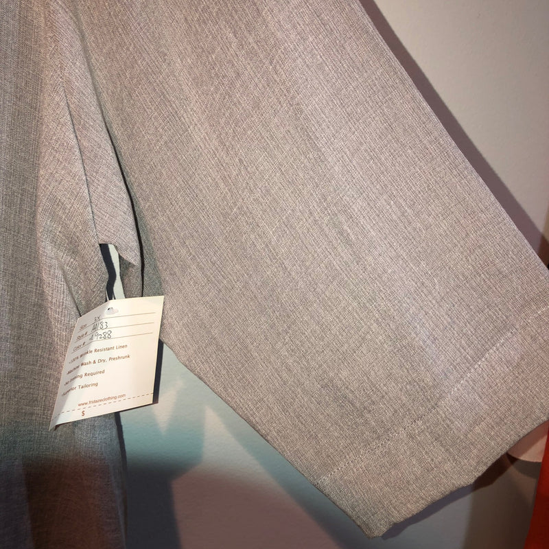 FRIDAZE Linen Blouse Pale grey XL, 3X