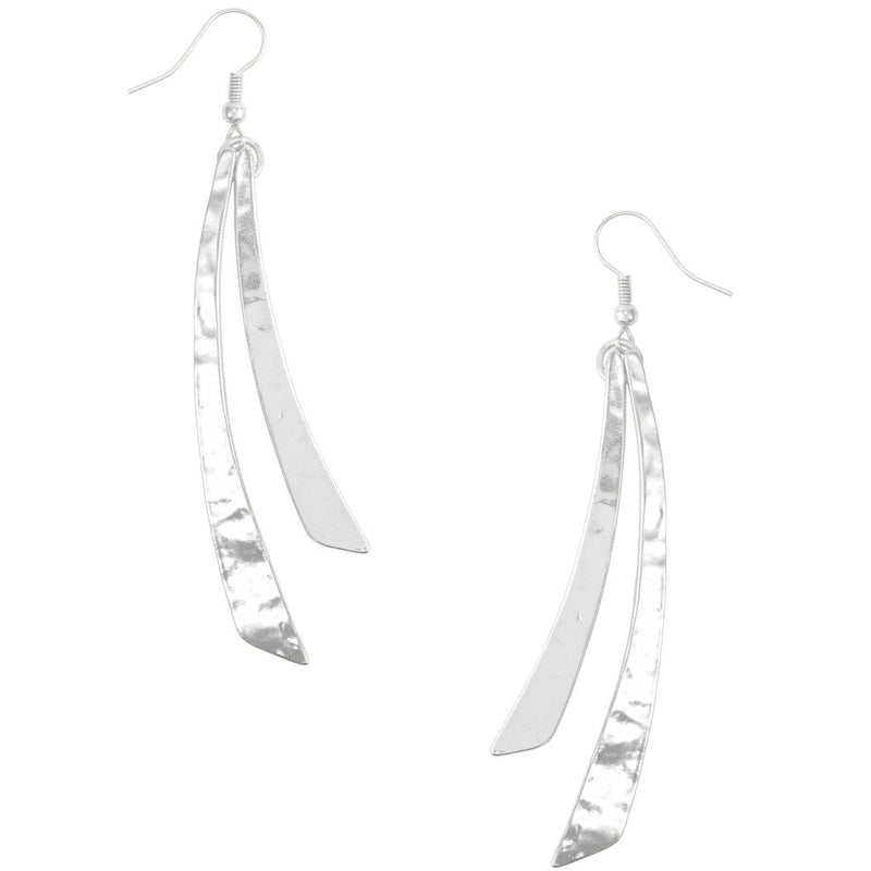 Karine Sultan Hammered finish silver plated earring - E58097.2