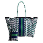 Parker & Hyde: Navy/Green Tote
