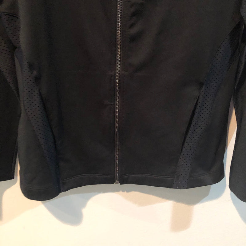 Knit Jacket, mock, zip, inserts black