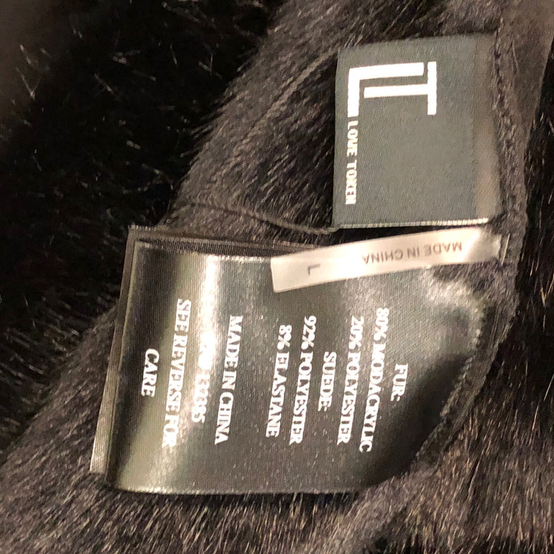 Faux Fur Vest by Love Token Size L