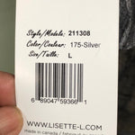 Lisette silver/black top size L