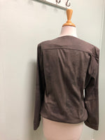 Insight cropped jacket with faux suede effect