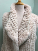 Love Token faux fur vest Almond M, L