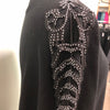 Passioni Sweater Black with sequin embroidery along the sleeves