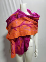 Felted shawls: TD Into the Woods Sunset S100-6